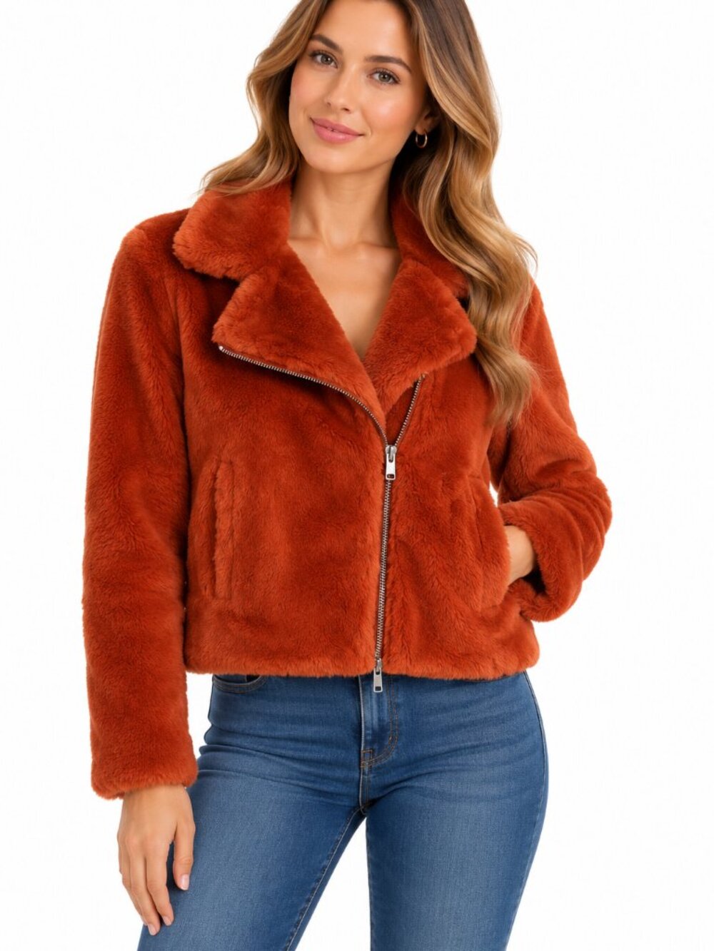 Rebecca Minkoff Faux Fur Moto Jacket